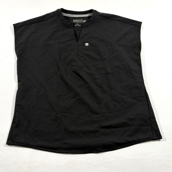Fabletics Tops - Fabletics Evolve Oversized Scrub Top Black Uniform Nurse 3 Pocket Womens Sz XS